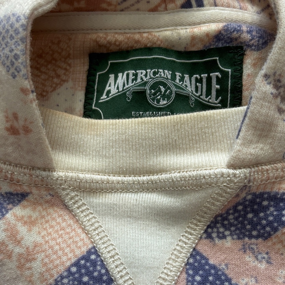 American Eagle Creams and Blues Geometric Design Hoodie Size XS - Picture 11 of 11